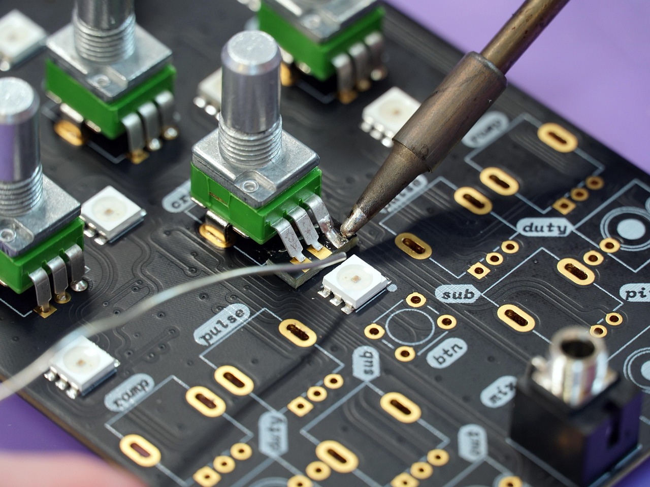 Precision soldering of surface-mount components on a PCB