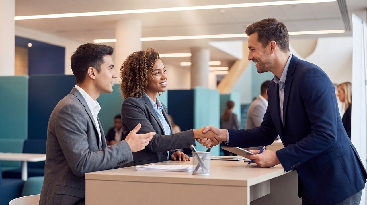 Business handshake representing partnership