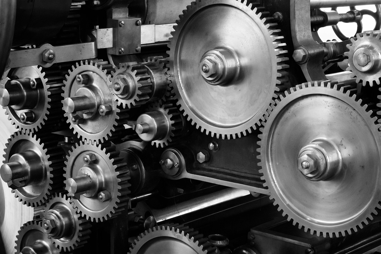 Precision gears and machinery representing reliability